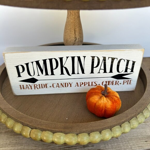 Handmade Tiered Tray Decor - Autumn Leaves & Pumpkins Please - Picture 4 of 9